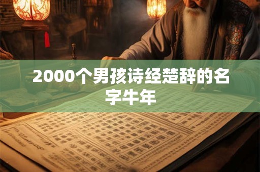 2000个男孩诗经楚辞的名字牛年