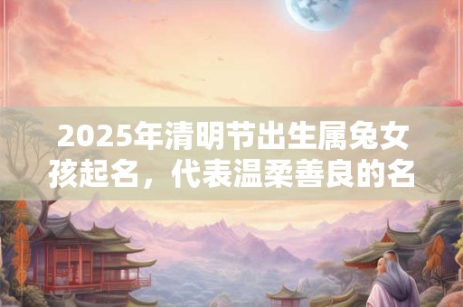 2025年清明节出生属兔女孩起名，代表温柔善良的名字