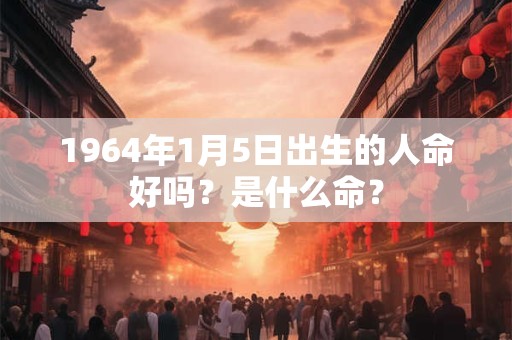 1964年1月5日出生的人命好吗？是什么命？