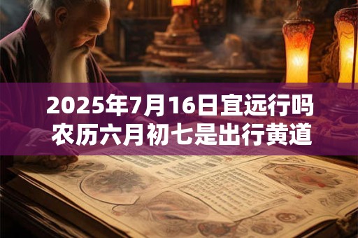 2025年7月16日宜远行吗 农历六月初七是出行黄道吉日吗