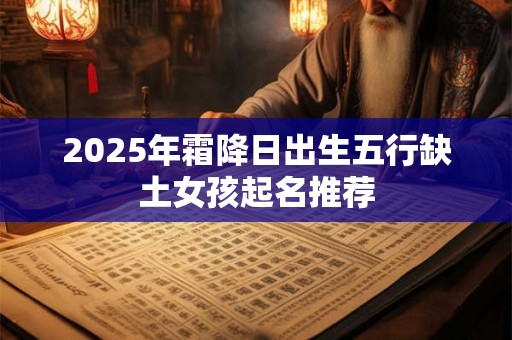 2025年霜降日出生五行缺土女孩起名推荐