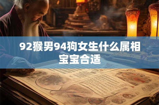92猴男94狗女生什么属相宝宝合适