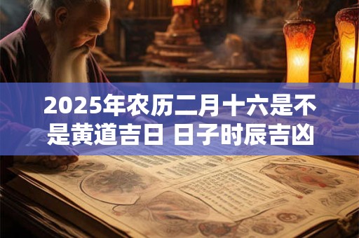 2025年农历二月十六是不是黄道吉日 日子时辰吉凶