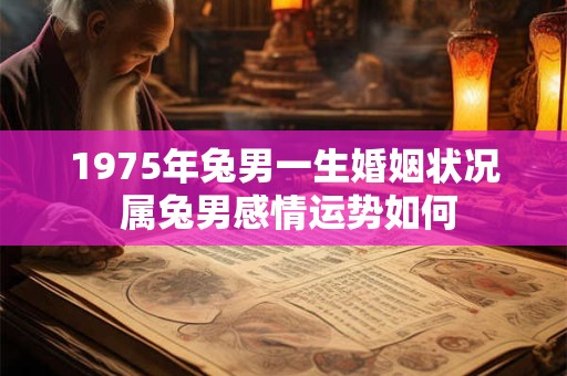 1975年兔男一生婚姻状况 属兔男感情运势如何