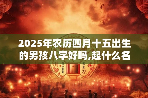 2025年农历四月十五出生的男孩八字好吗,起什么名字比较好