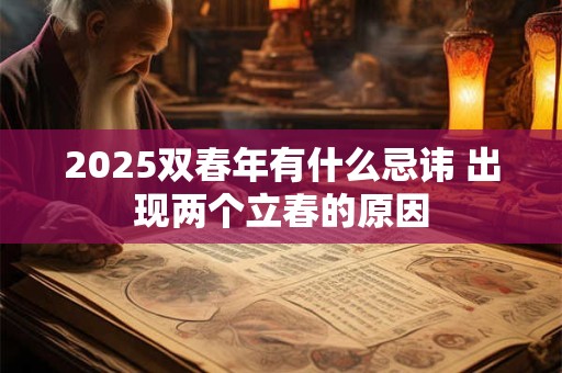 2025双春年有什么忌讳 出现两个立春的原因