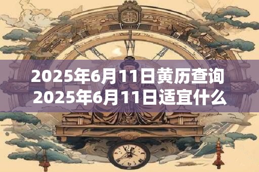 2025年6月11日黄历查询 2025年6月11日适宜什么做