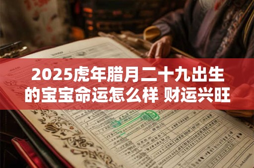 2025虎年腊月二十九出生的宝宝命运怎么样 财运兴旺聪明伶俐