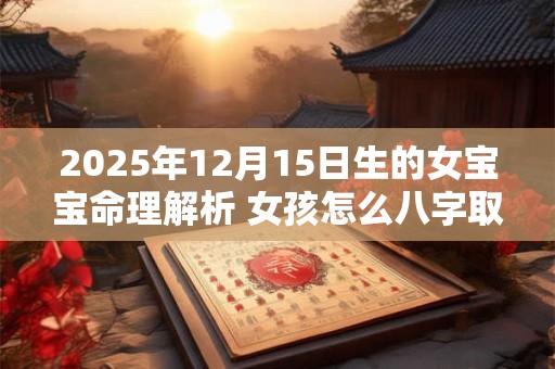 2025年12月15日生的女宝宝命理解析 女孩怎么八字取名