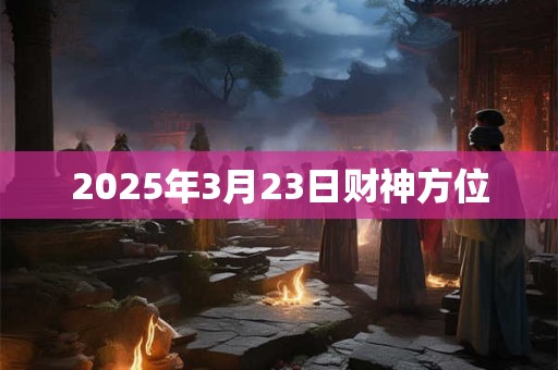 2025年3月23日财神方位