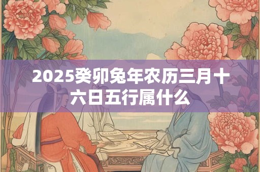 2025癸卯兔年农历三月十六日五行属什么