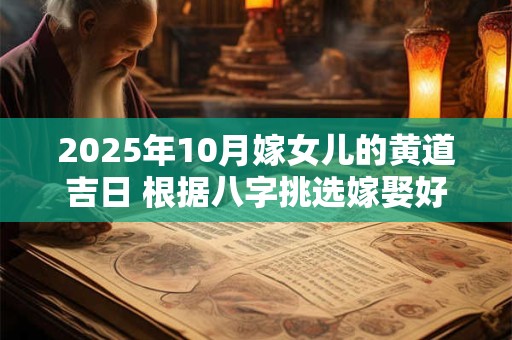 2025年10月嫁女儿的黄道吉日 根据八字挑选嫁娶好日子