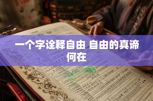 一个字诠释自由 自由的真谛何在