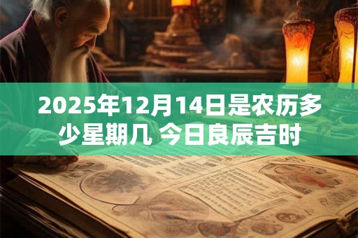 2025年12月14日是农历多少星期几 今日良辰吉时
