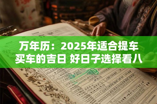 万年历：2025年适合提车买车的吉日 好日子选择看八字