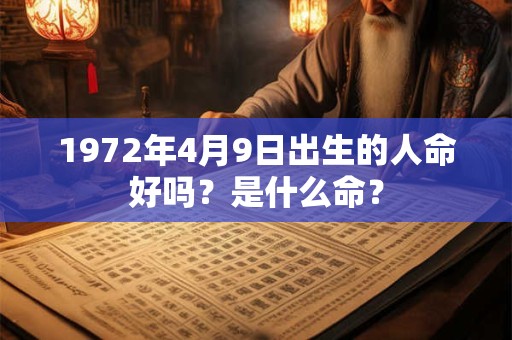 1972年4月9日出生的人命好吗？是什么命？