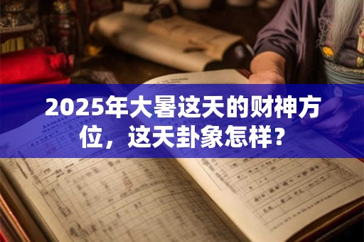 2025年大暑这天的财神方位，这天卦象怎样？