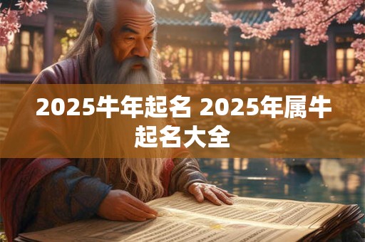 2025牛年起名 2025年属牛起名大全