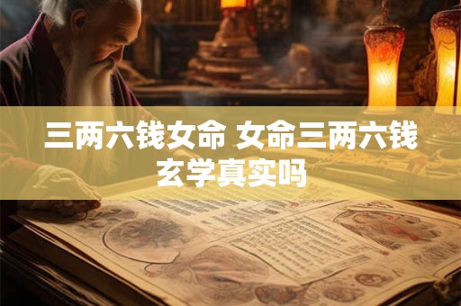 三两六钱女命 女命三两六钱玄学真实吗