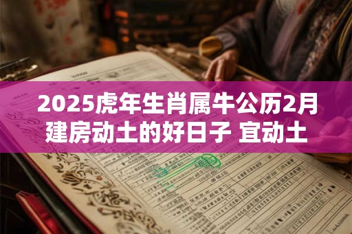 2025虎年生肖属牛公历2月建房动土的好日子 宜动土黄道吉日