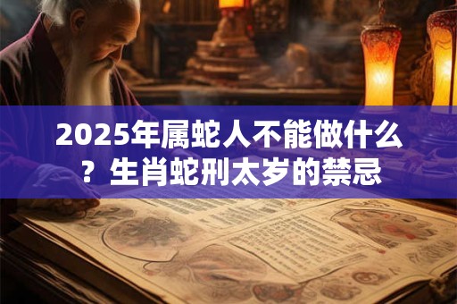 2025年属蛇人不能做什么？生肖蛇刑太岁的禁忌