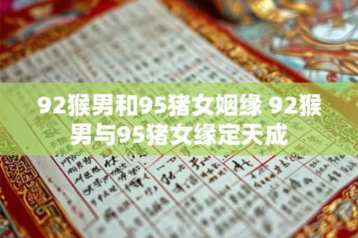 92猴男和95猪女姻缘 92猴男与95猪女缘定天成