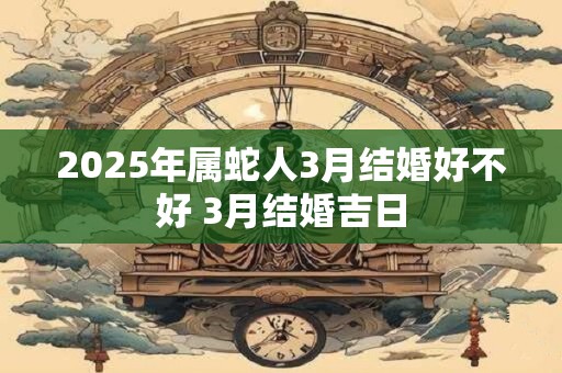 2025年属蛇人3月结婚好不好 3月结婚吉日 2025年属蛇人3月结婚好不好 3月结婚吉日