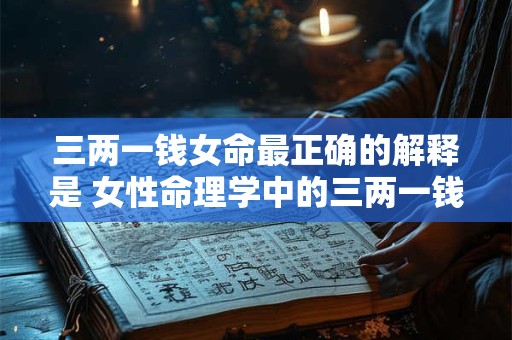三两一钱女命最正确的解释是 女性命理学中的三两一钱是什么意思