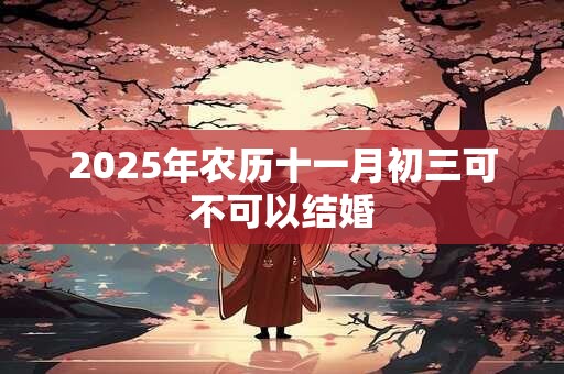 2026年农历十一月初三可不可以结婚 2026年农历十一月初三可不可以结婚