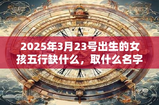 2025年3月23号出生的女孩五行缺什么，取什么名字好
