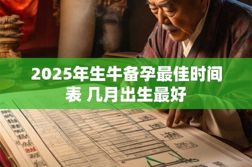 2025年生牛备孕最佳时间表 几月出生最好