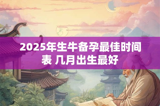 2025年生牛备孕最佳时间表 几月出生最好