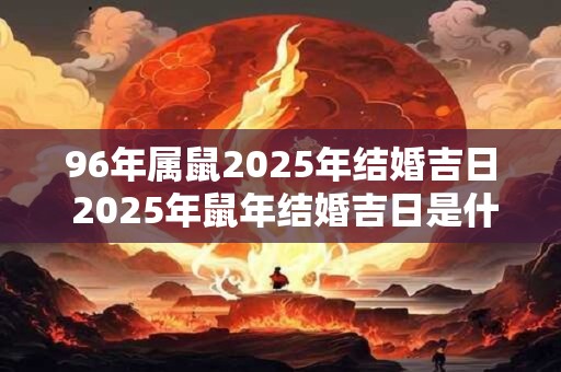 96年属鼠2025年结婚吉日 2025年鼠年结婚吉日是什么
