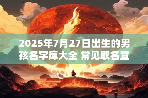 2025年7月27日出生的男孩名字库大全 常见取名宜用字