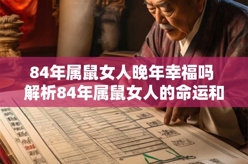 84年属鼠女人晚年幸福吗 解析84年属鼠女人的命运和幸福之道 84年属鼠女人晚年幸福吗 解析84年属鼠女人的命运和幸福之道