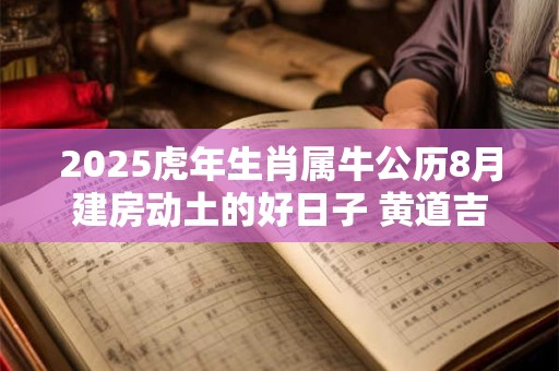 2025虎年生肖属牛公历8月建房动土的好日子 黄道吉日一览表