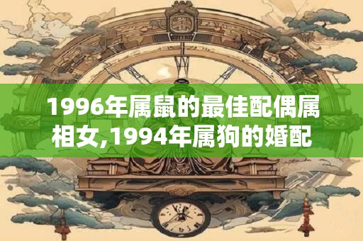 1996年属鼠的最佳配偶属相女,1994年属狗的婚配