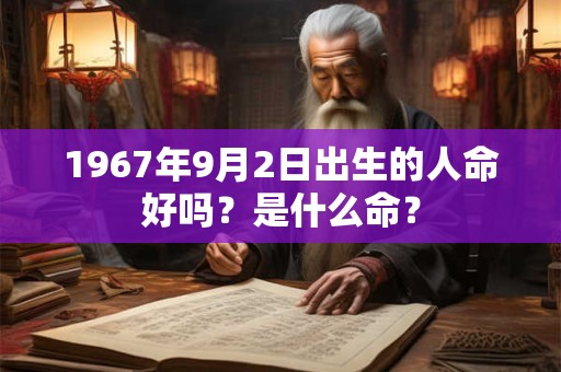 1967年9月2日出生的人命好吗？是什么命？