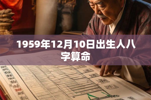 1959年12月10日出生人八字算命