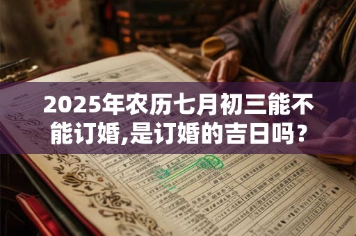 2025年农历七月初三能不能订婚,是订婚的吉日吗？