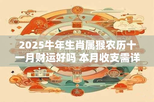 2025牛年生肖属猴农历十一月财运好吗 本月收支需详细计划
