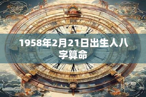 1958年2月21日出生人八字算命