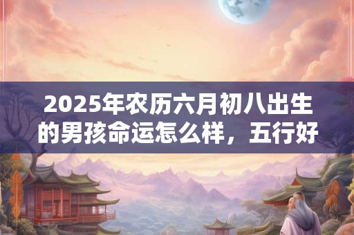 2025年农历六月初八出生的男孩命运怎么样，五行好不好？