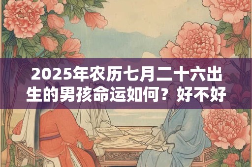 2025年农历七月二十六出生的男孩命运如何？好不好？