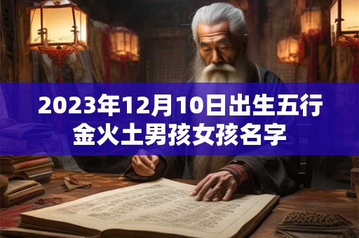 2023年12月10日出生五行金火土男孩女孩名字