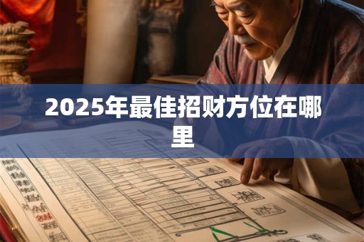 2025年最佳招财方位在哪里