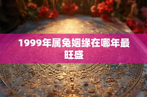 1999年属兔姻缘在哪年最旺盛