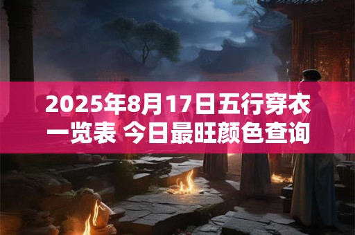 2025年8月17日五行穿衣一览表 今日最旺颜色查询