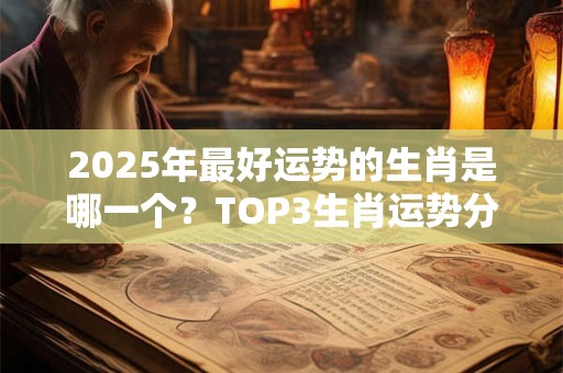 2026年最好运势的生肖是哪一个？TOP3生肖运势分析