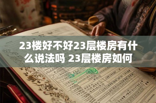 23楼好不好23层楼房有什么说法吗 23层楼房如何